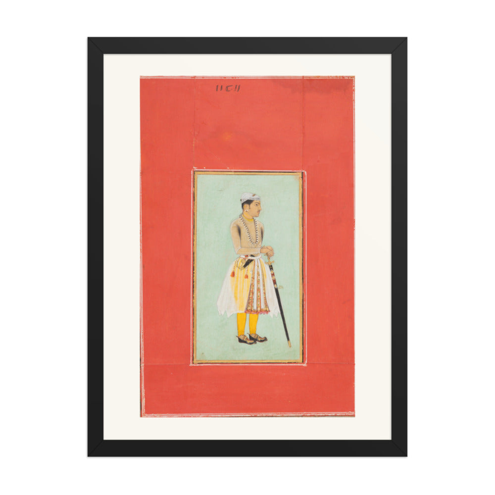 Prince Sur Singh Rathor of Bikaner — Restored Rajput Wall Art — view 1