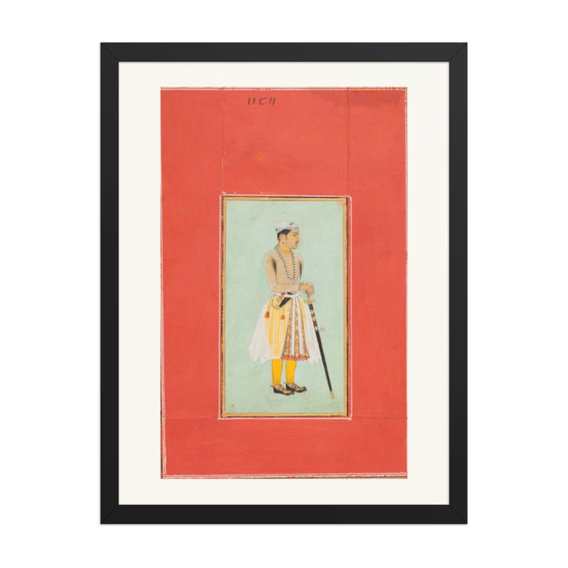 Prince Sur Singh Rathor of Bikaner — Restored Rajput Wall Art