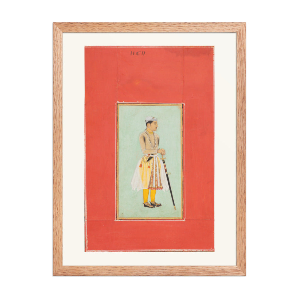 Prince Sur Singh Rathor of Bikaner — Restored Rajput Wall Art — view 3