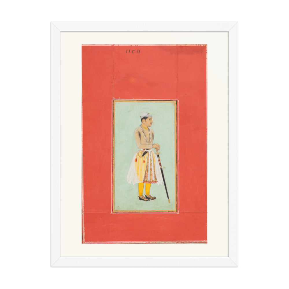 Prince Sur Singh Rathor of Bikaner — Restored Rajput Wall Art — view 5