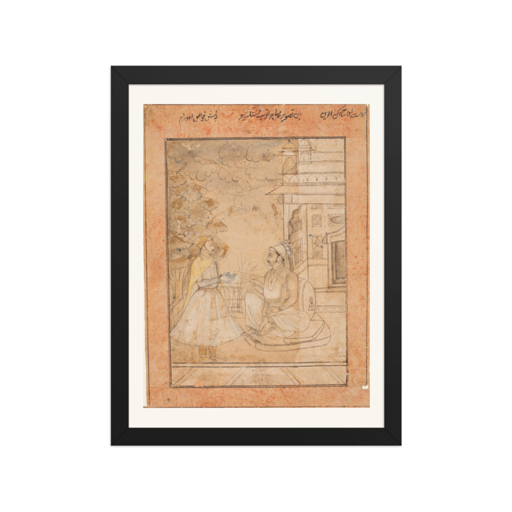 Maharaja Anup Singh of Bikaner (reigned 1669–98) Receives a Courtier — Restored Rajput Wall Art — view 2