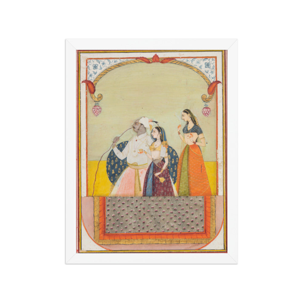 Maharaja Shri Anand Singh-ji and His Consort — Restored Rajput Wall Art — view 6