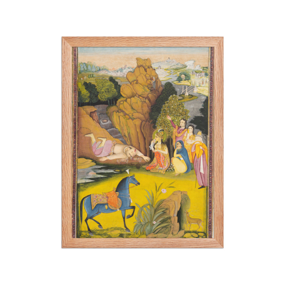 Farhad Kills Himself After Hearing the False News of Shirin’s Death — Restored Rajput Wall Art — view 4