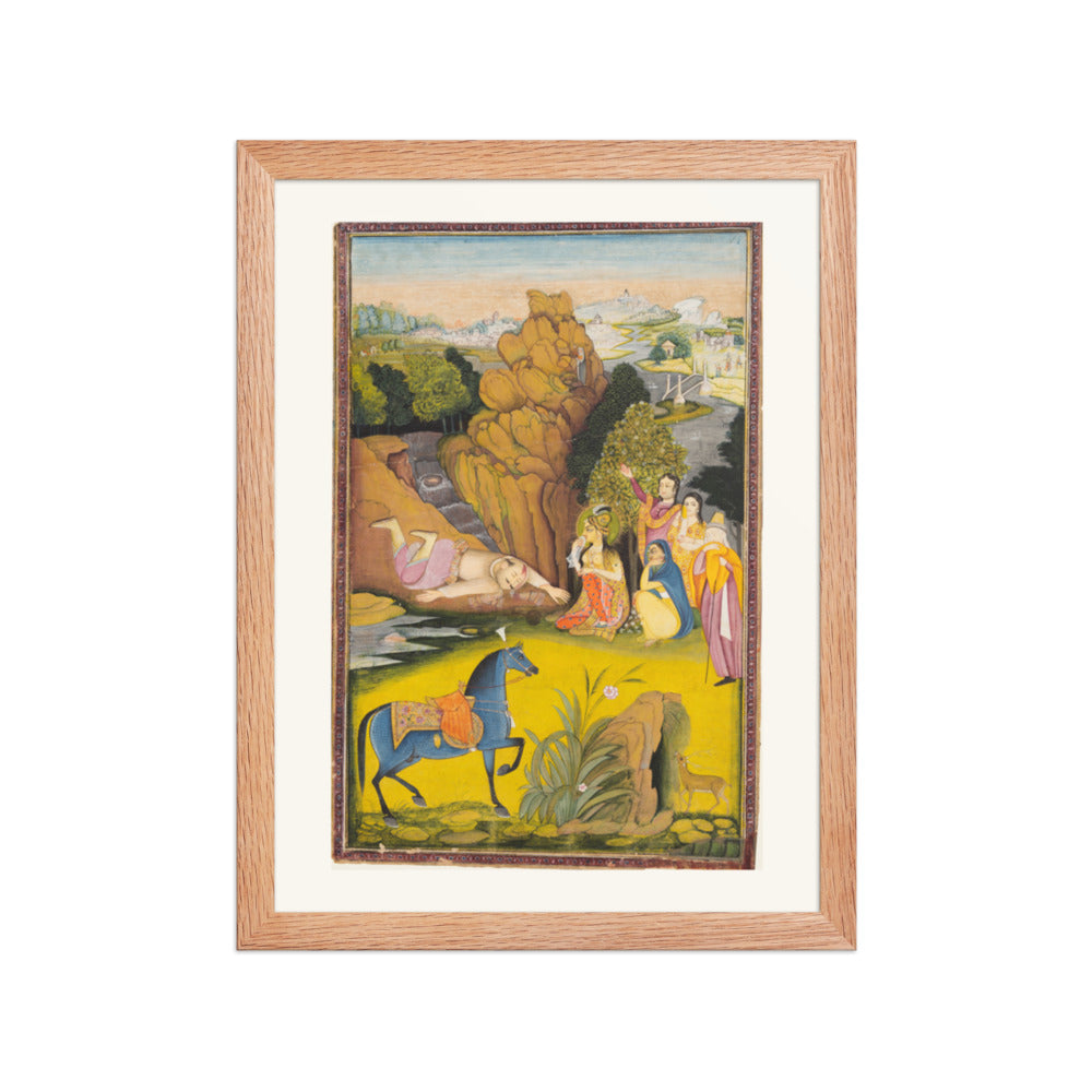 Farhad Kills Himself After Hearing the False News of Shirin’s Death — Restored Rajput Wall Art — view 4