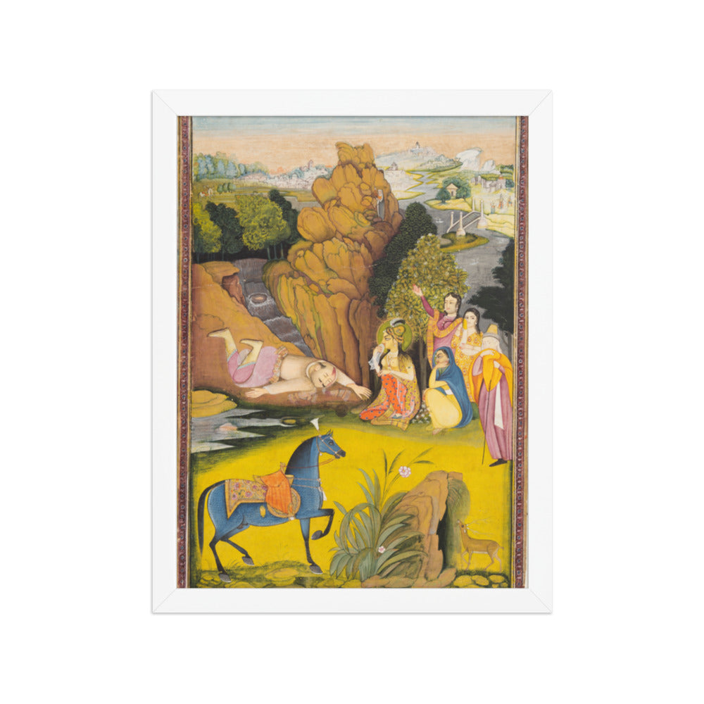 Farhad Kills Himself After Hearing the False News of Shirin’s Death — Restored Rajput Wall Art — view 6