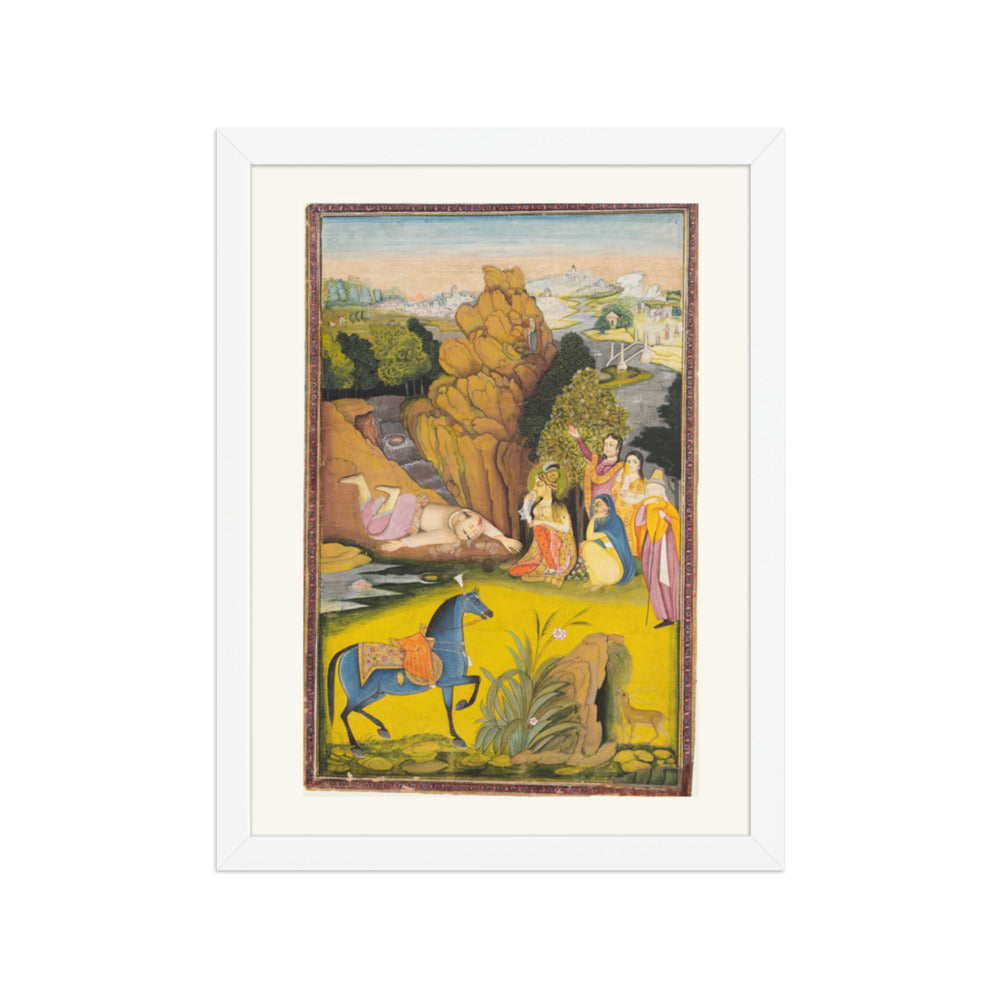 Farhad Kills Himself After Hearing the False News of Shirin’s Death — Restored Rajput Wall Art — view 6