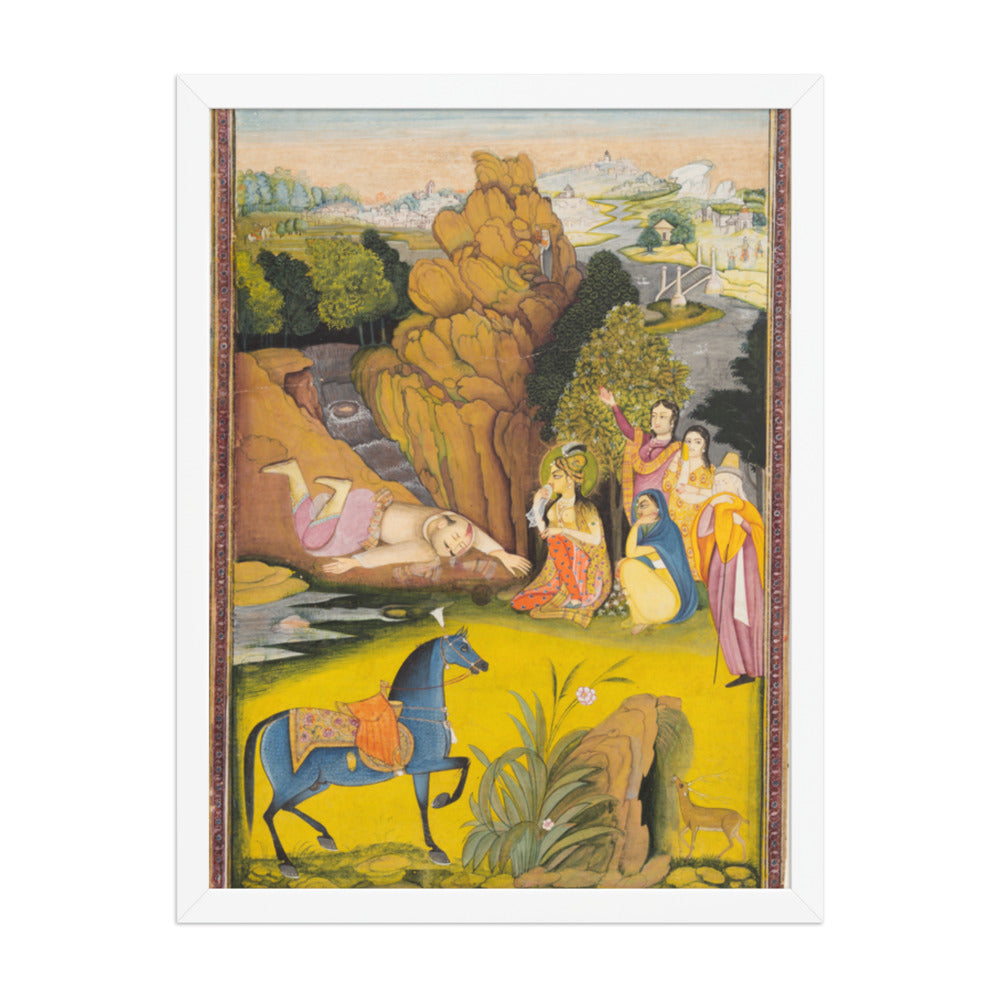 Farhad Kills Himself After Hearing the False News of Shirin’s Death — Restored Rajput Wall Art — view 5