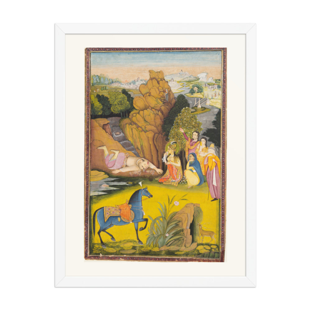 Farhad Kills Himself After Hearing the False News of Shirin’s Death — Restored Rajput Wall Art — view 5