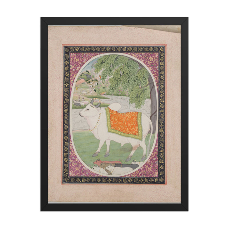 Taurus, from a "Mandi Astrology Series" — Restored Pahari Wall Art