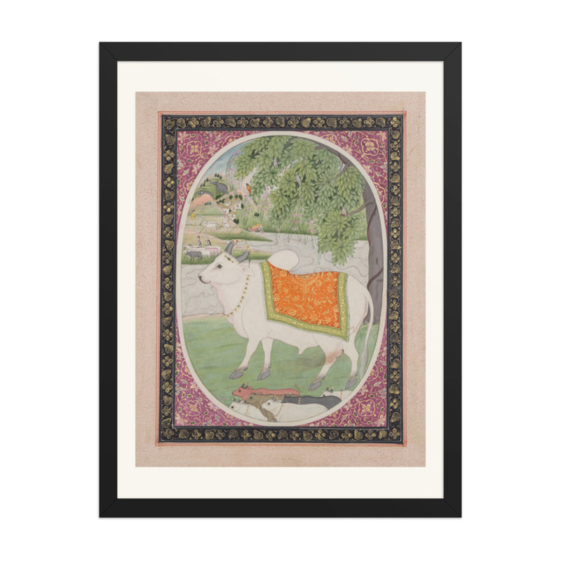 Taurus, from a "Mandi Astrology Series" — Restored Pahari Wall Art