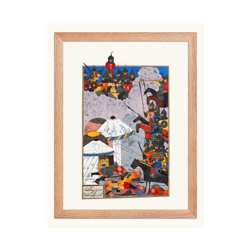 The Iranians Take Refuge on Mount Hamavan | Restored Persian Miniature — view 4