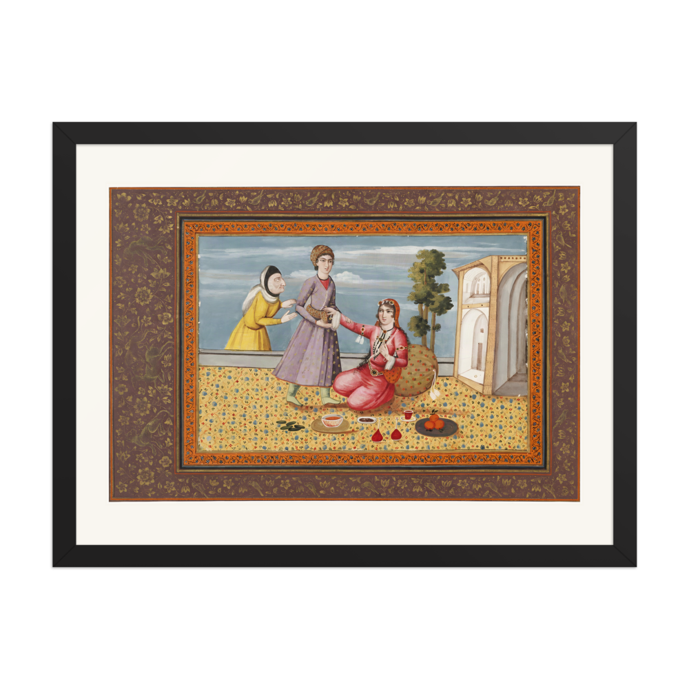 Siyavush in Sudaba's Chamber | Restored Persian Miniature — view 4