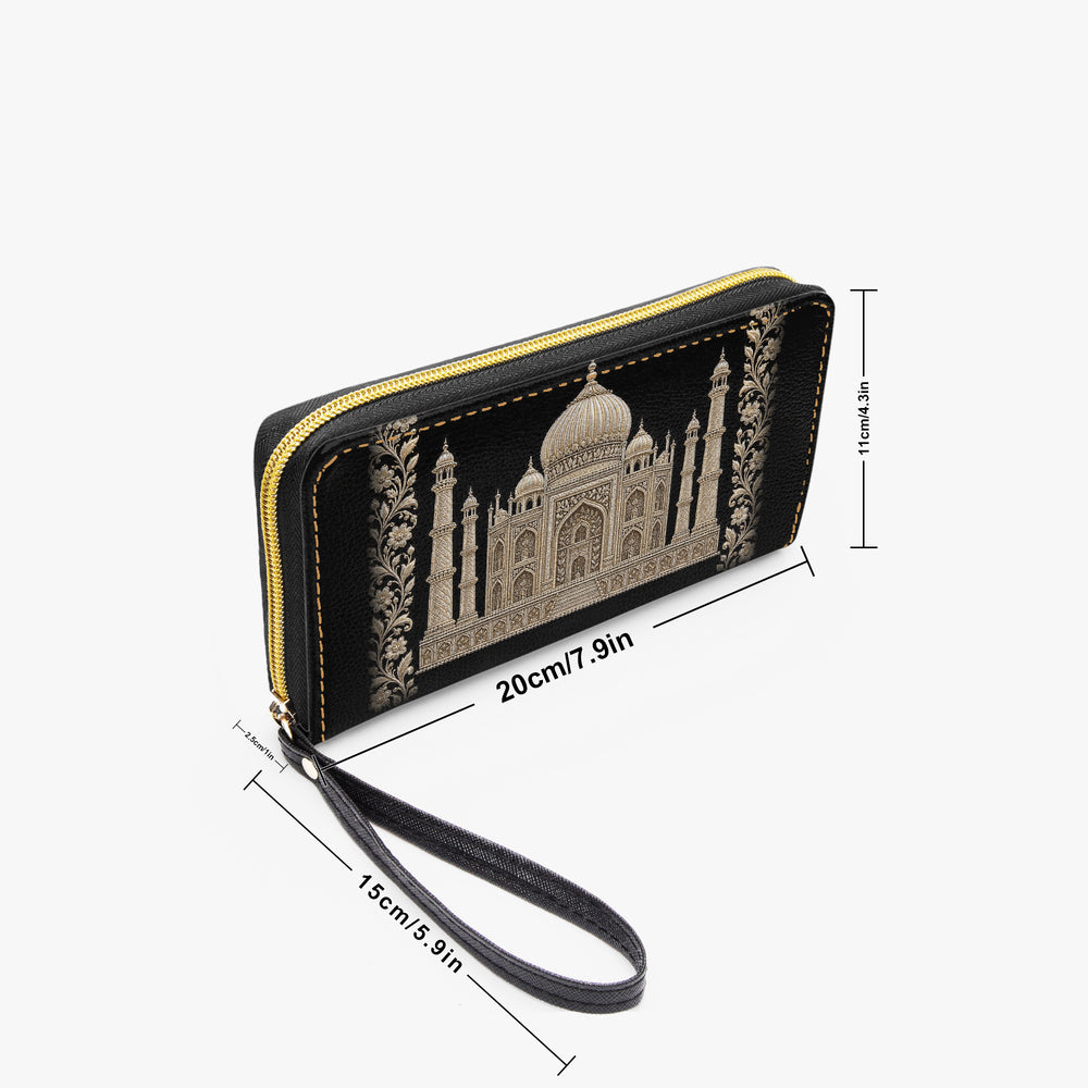 Taj Mahal — Black & Gold Wristlet Clutch Wallet — view 3