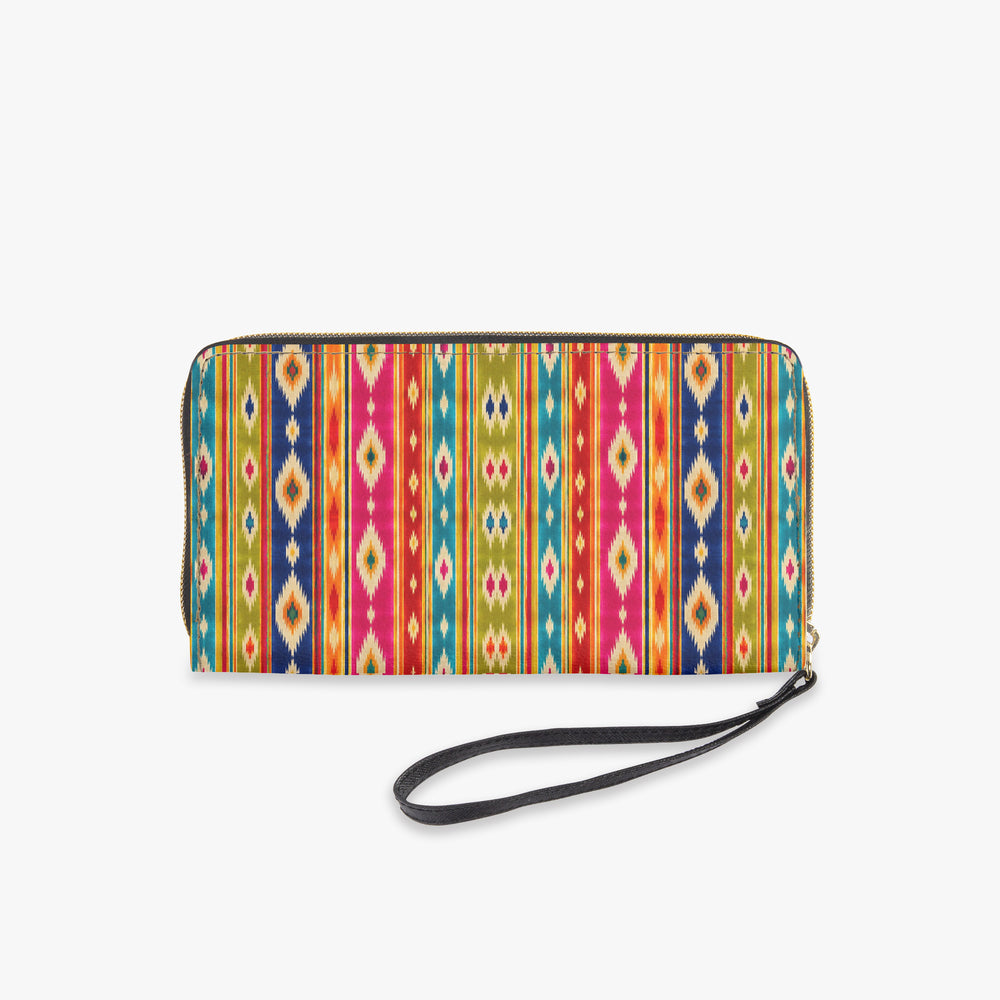 Mashru Ikat — Multicolour Stripe Wristlet Clutch Wallet — view 5