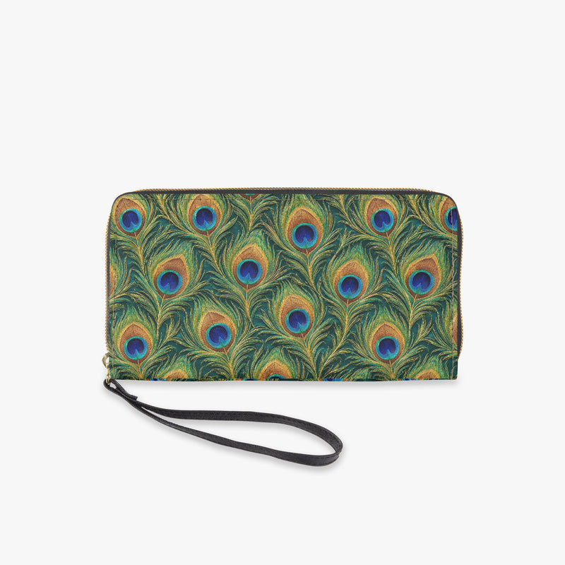 Mor Feather — Peacock Green Wristlet Clutch Wallet