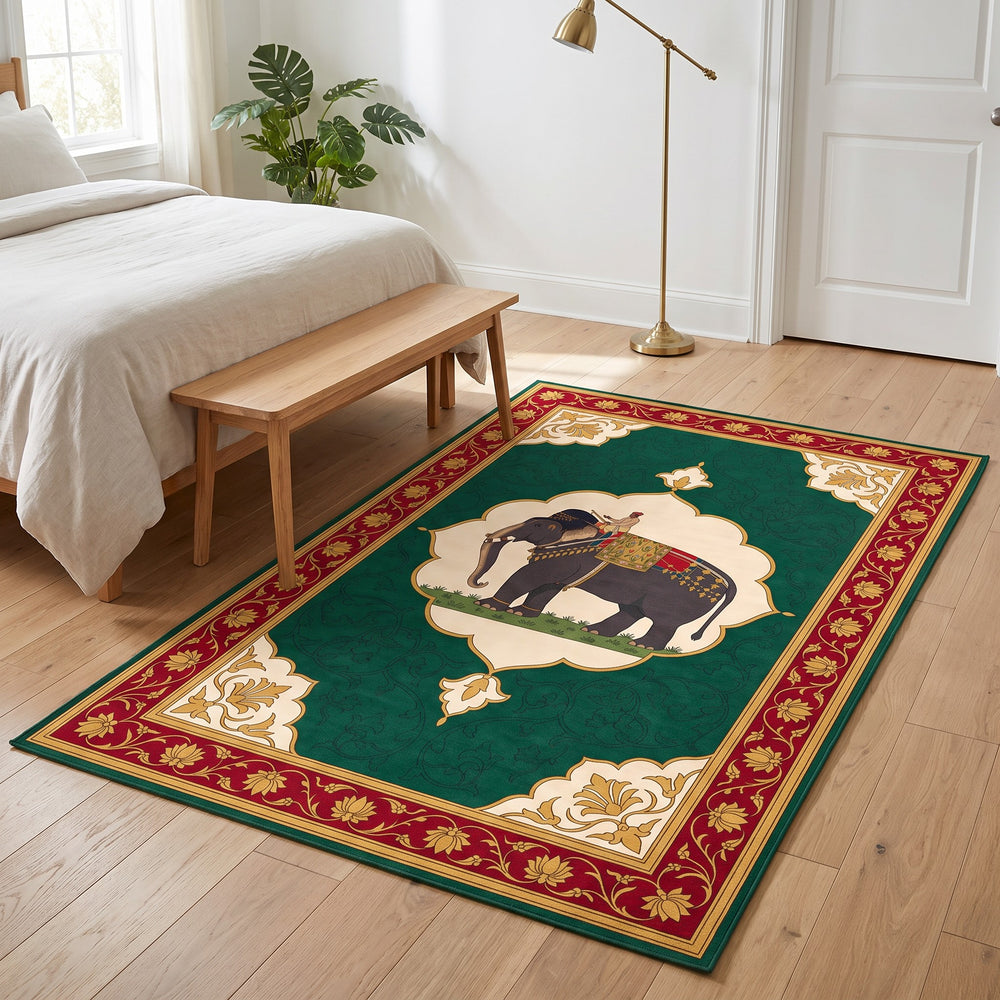 Alam Guman — Royal Elephant Medallion Area Rug — view 2