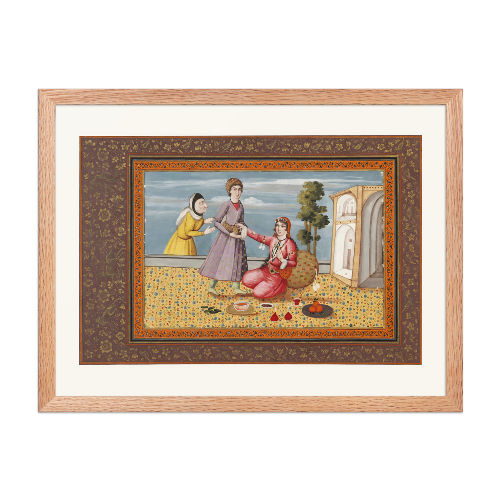 Siyavush in Sudaba's Chamber | Restored Persian Miniature — view 5