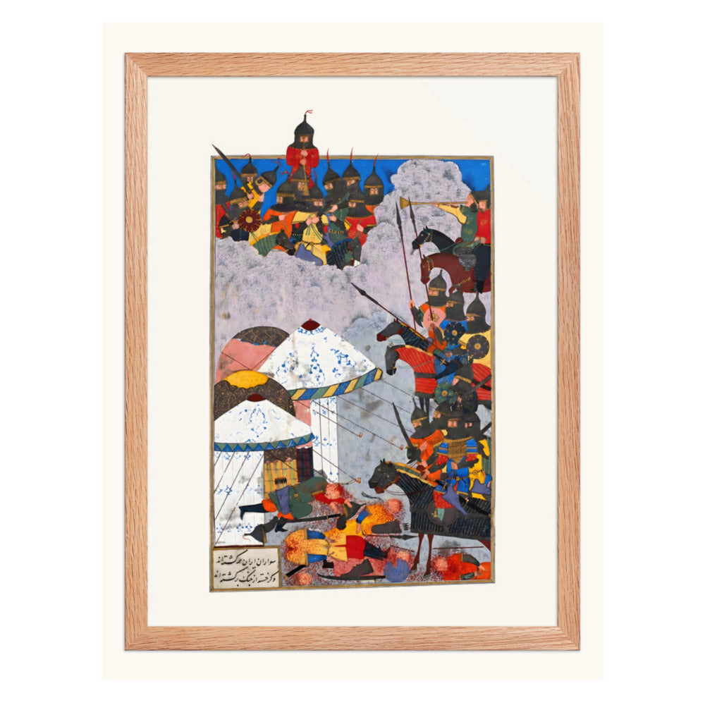 The Iranians Take Refuge on Mount Hamavan | Restored Persian Miniature — view 5