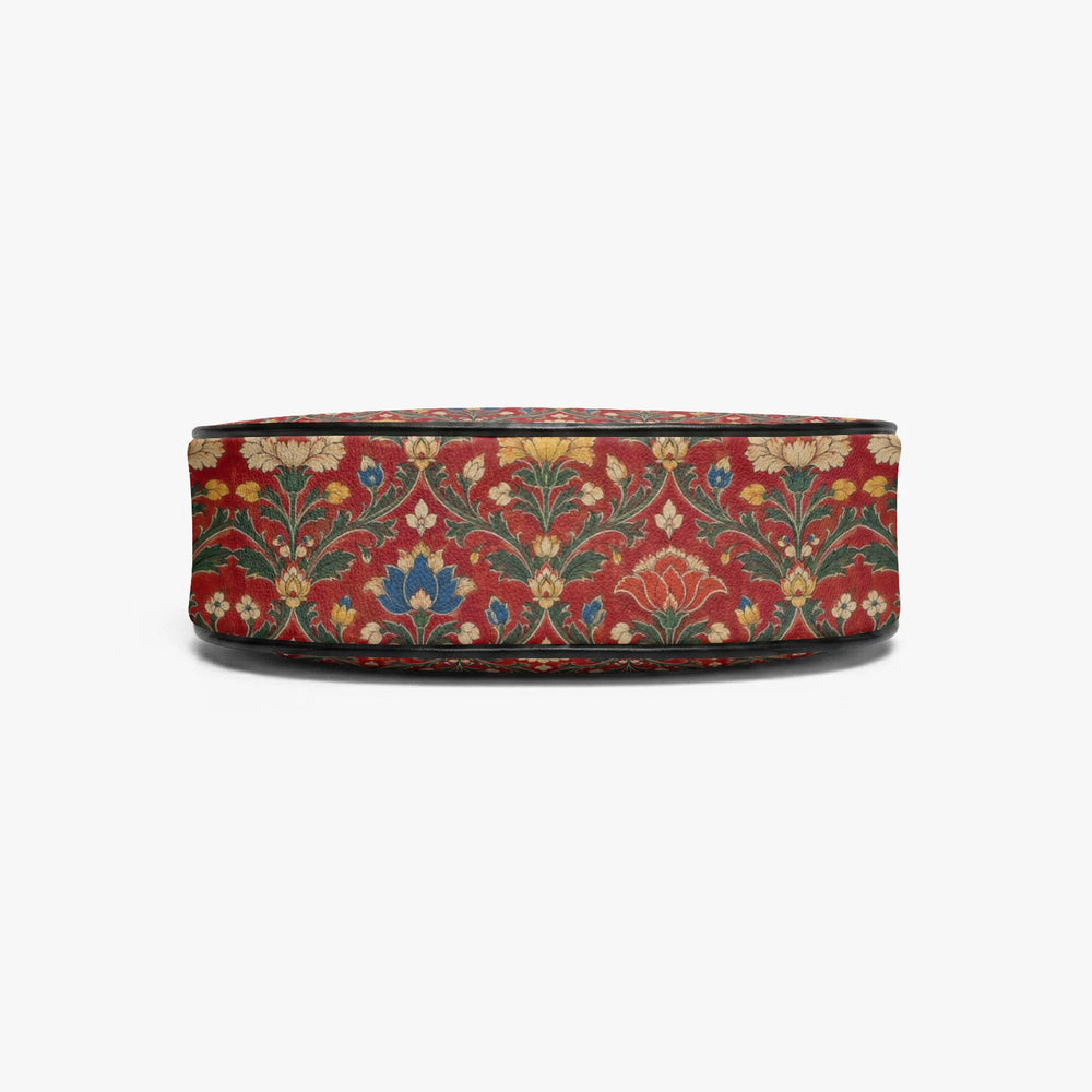 Chintz Jaal — Red & Indigo Crescent Shoulder Bag — view 7