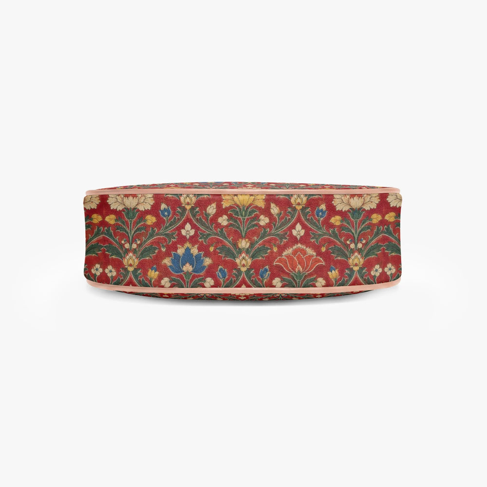 Chintz Jaal — Red & Indigo Crescent Shoulder Bag — view 8