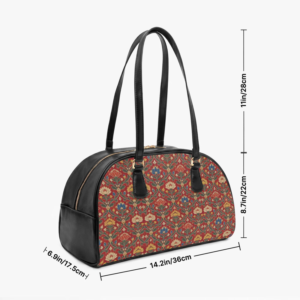 Chintz Jaal — Red & Indigo Arch-Top Handbag — view 3