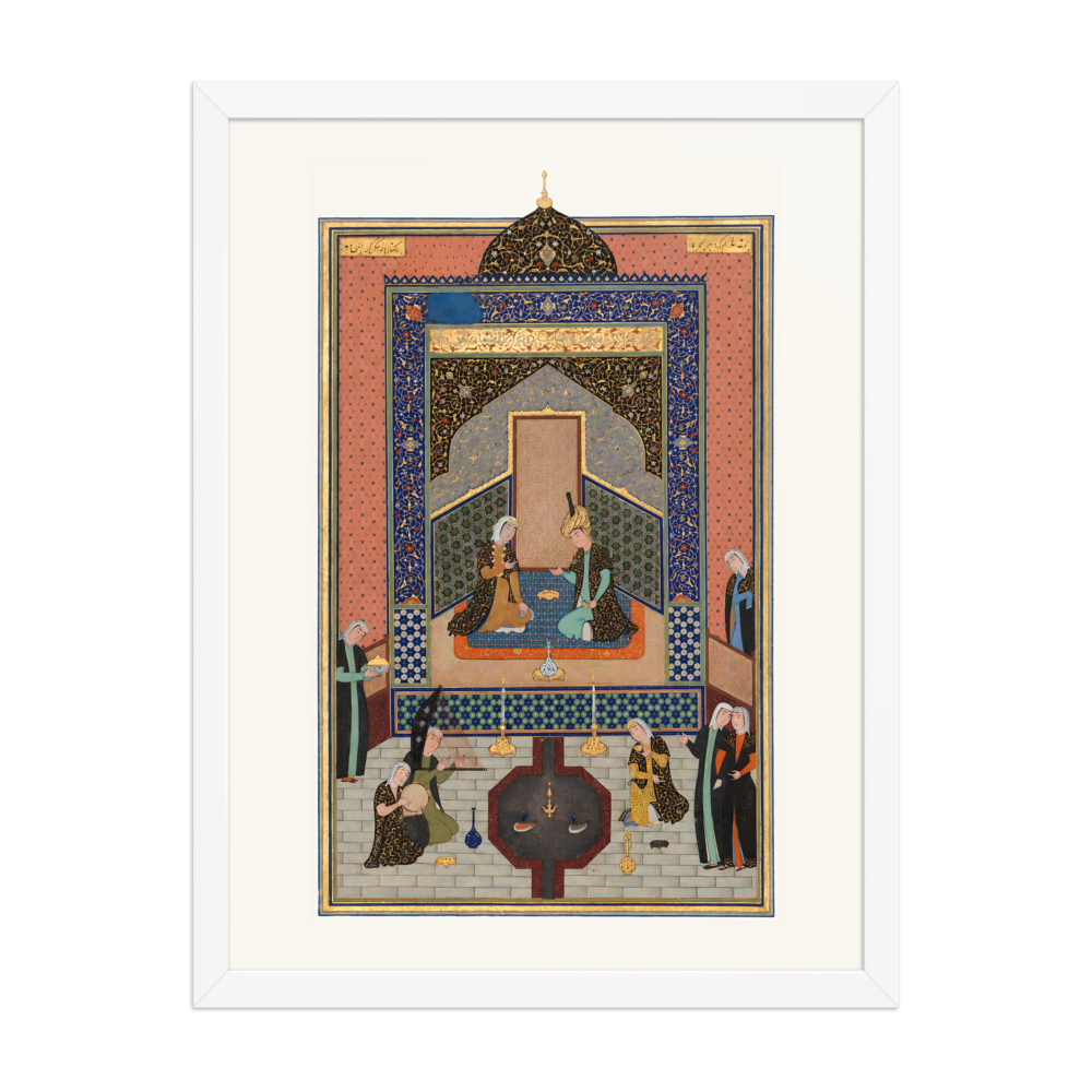 Bahram Gur in the Dark Palace on Saturday — Herat, 1525 | Restored Persian Wall Art — view 6