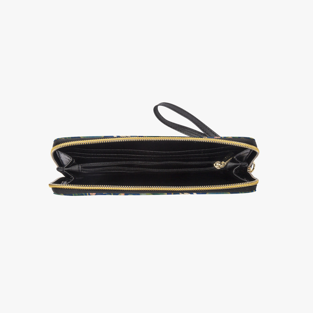 Kamal Talai — Lotus Pond Navy Wristlet Clutch Wallet — view 7