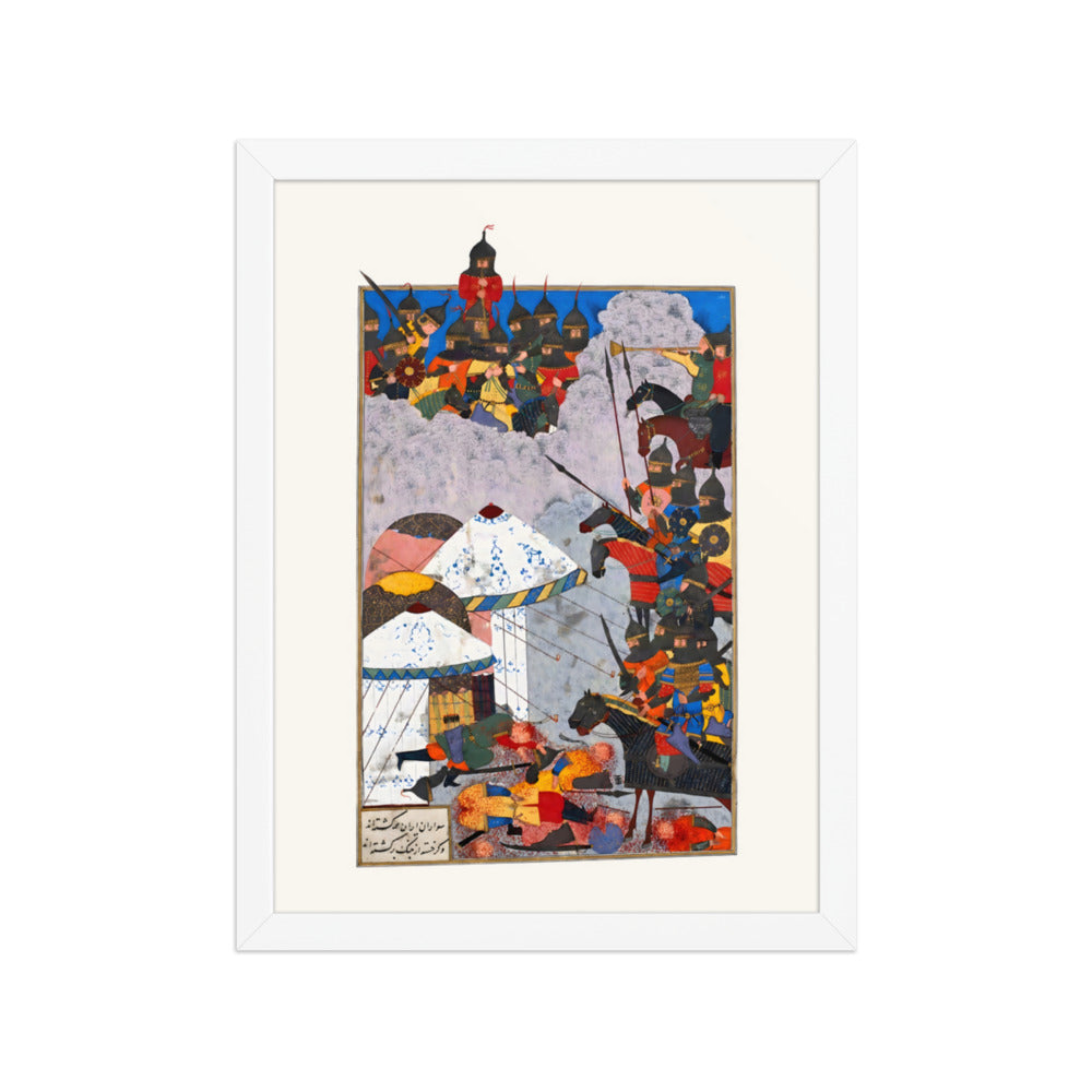 The Iranians Take Refuge on Mount Hamavan | Restored Persian Miniature — view 7