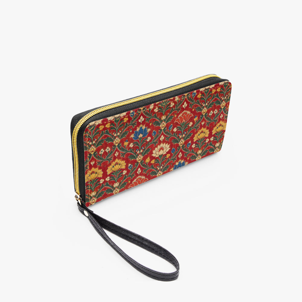 Chintz Jaal — Red & Indigo Wristlet Clutch Wallet — view 4