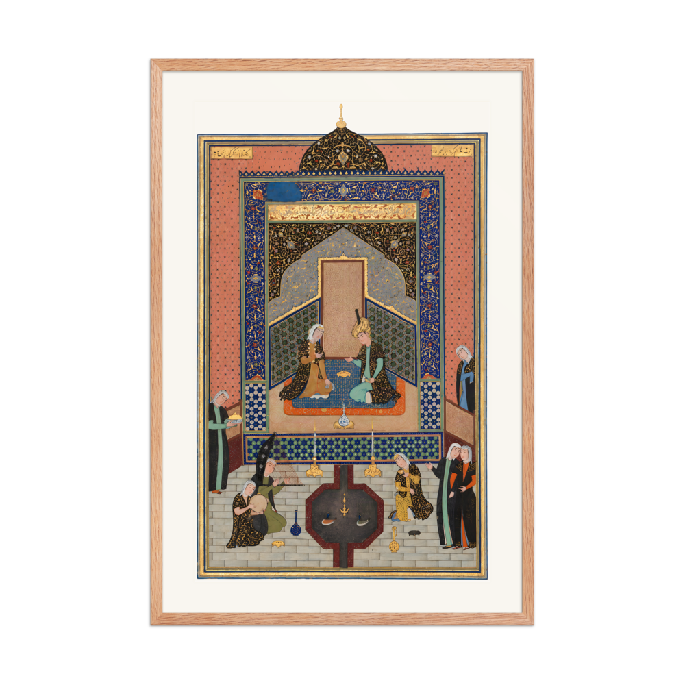 Bahram Gur in the Dark Palace on Saturday — Herat, 1525 | Restored Persian Wall Art — view 8