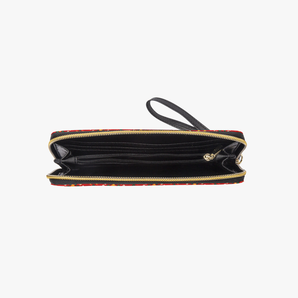 Bandhani — Red & Saffron Wristlet Clutch Wallet — view 7