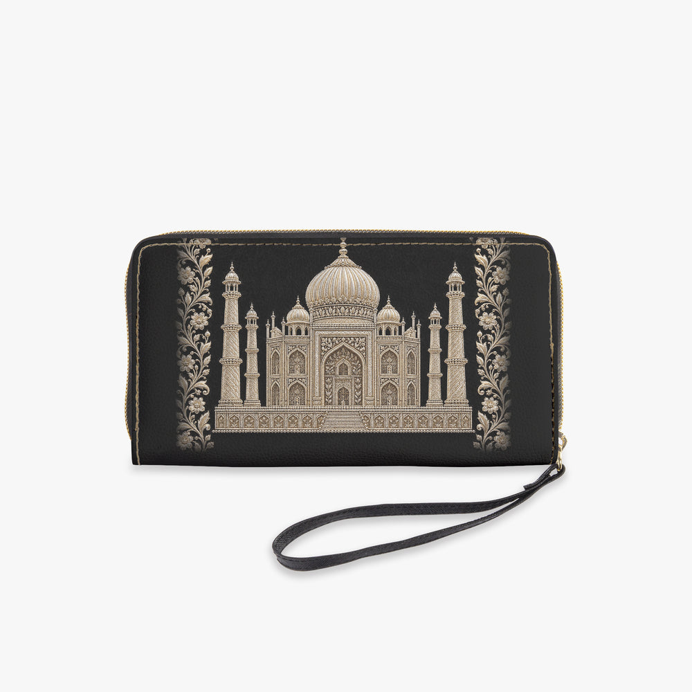 Taj Mahal — Black & Gold Wristlet Clutch Wallet — view 5