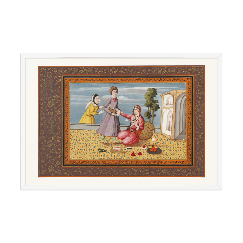 Siyavush in Sudaba's Chamber | Restored Persian Miniature — view 9