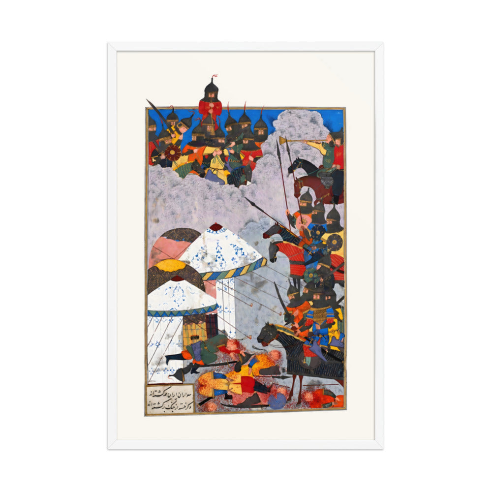 The Iranians Take Refuge on Mount Hamavan | Restored Persian Miniature — view 9