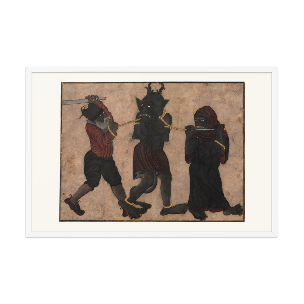 Demon in Chains — Timurid Album Leaf | Restored Persian Wall Art — view 9