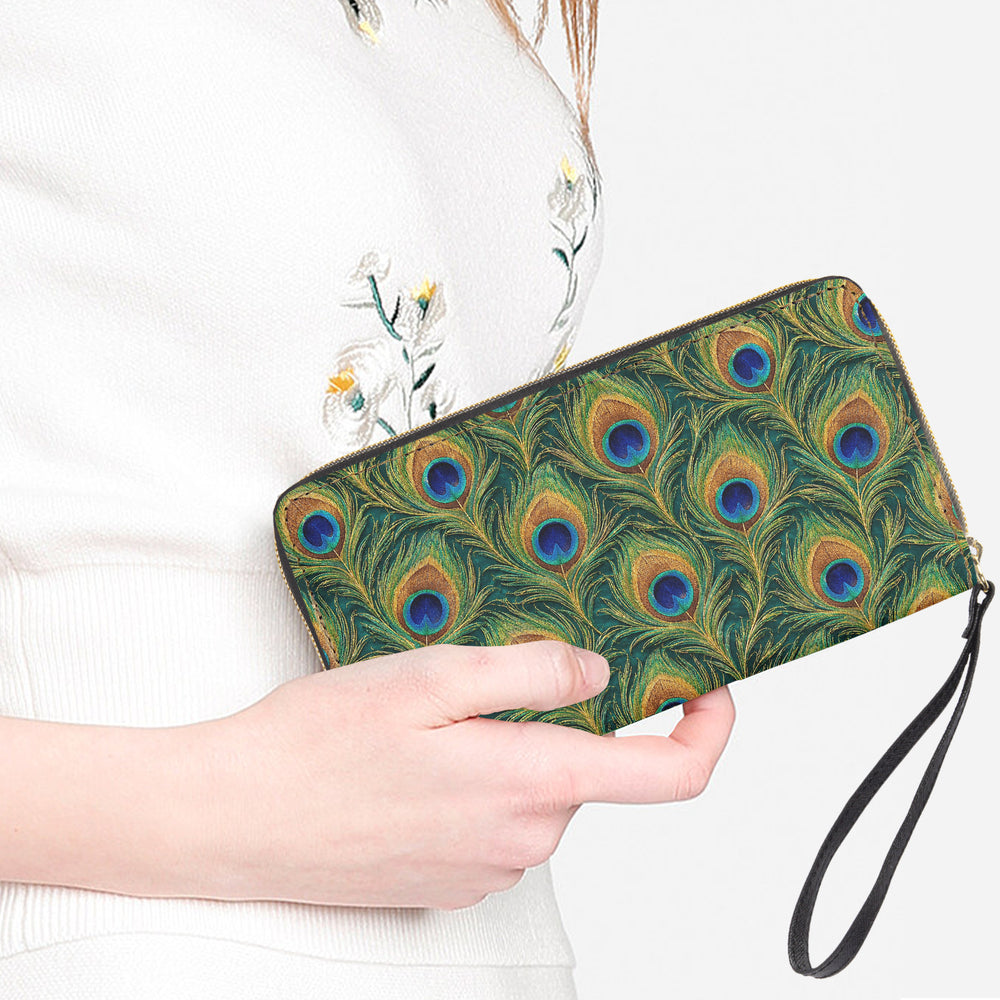 Mor Feather — Peacock Green Wristlet Clutch Wallet — view 2