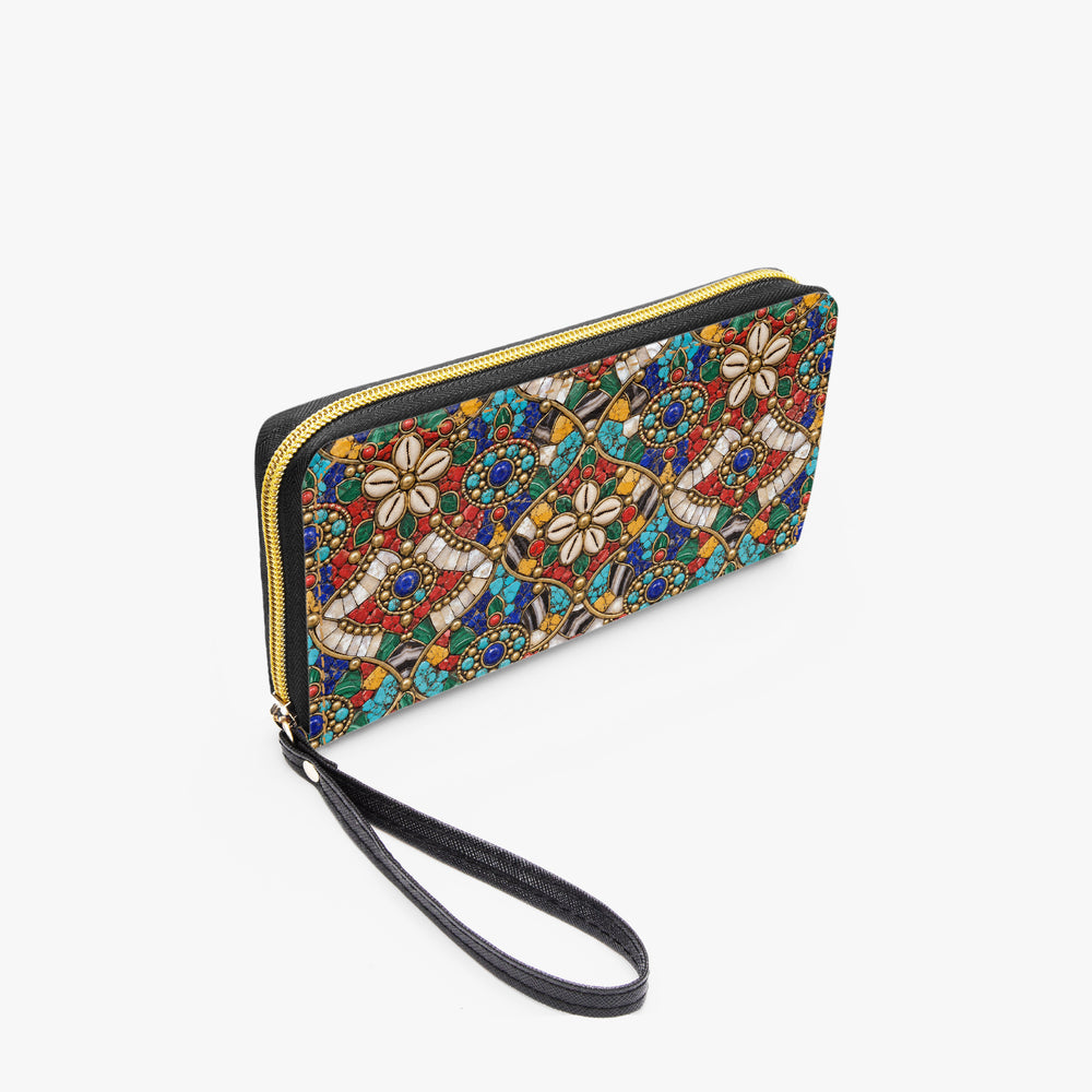 Stone Mosaic — Jewel Tones Wristlet Clutch Wallet — view 4