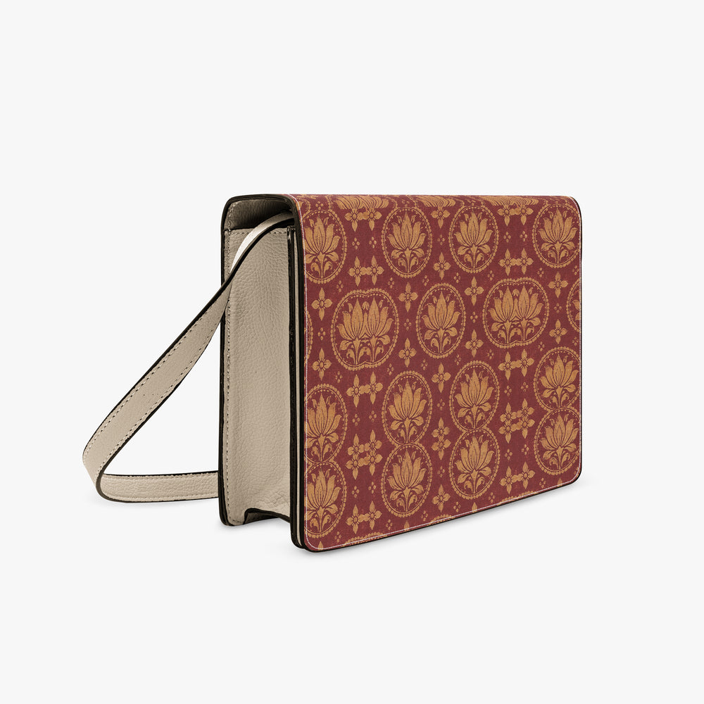 Bagru Lotus — Madder Red Book Crossbody Bag — view 3
