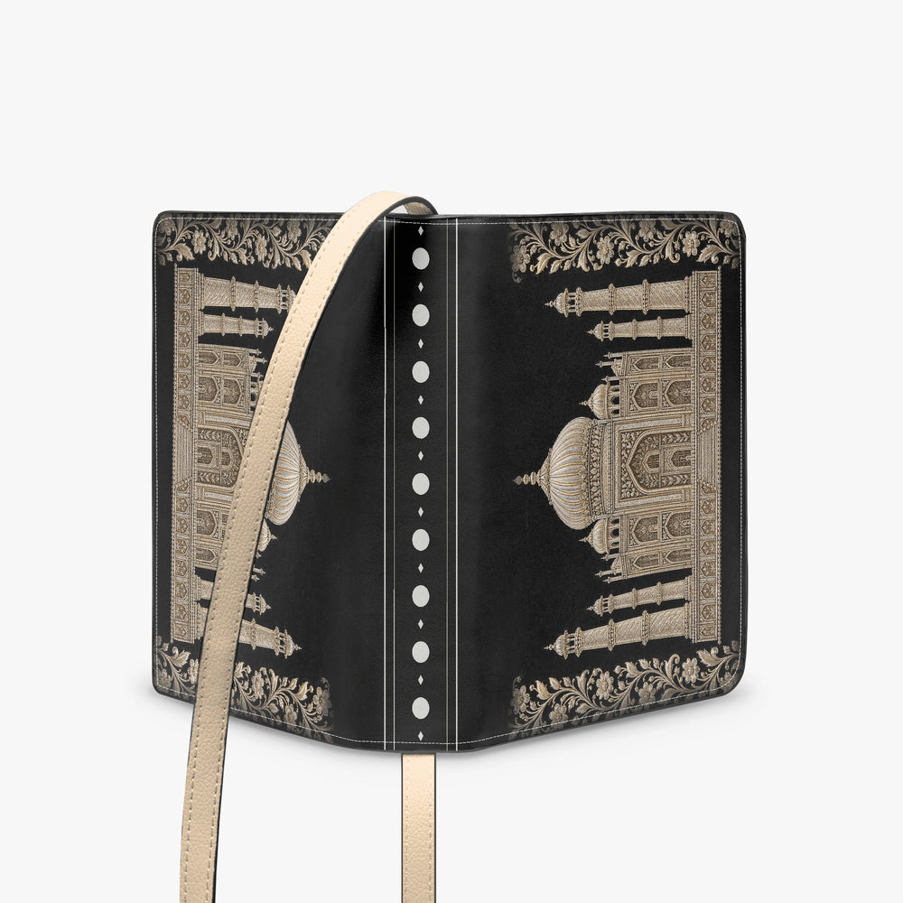 Taj Mahal — Black & Gold Book Crossbody Bag — view 4