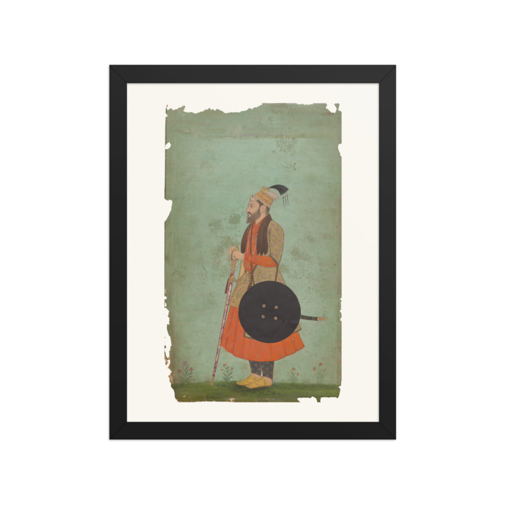 Portrait of Prince Murad Baksh — Restored Mughal Wall Art — view 2