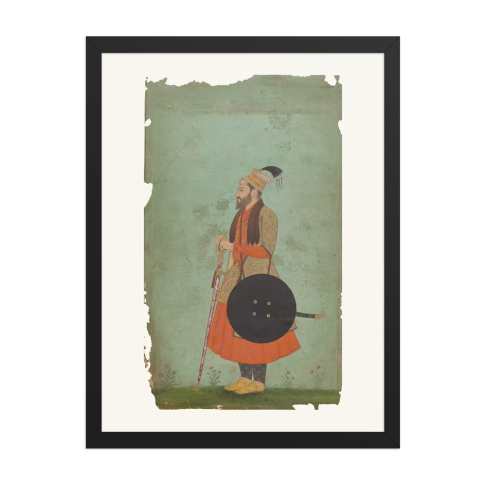 Portrait of Prince Murad Baksh — Restored Mughal Wall Art — view 1