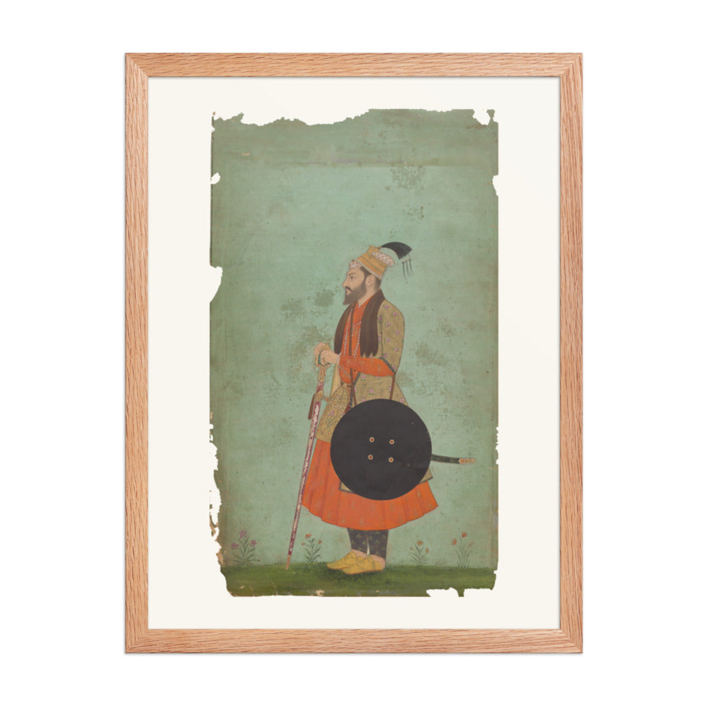 Portrait of Prince Murad Baksh — Restored Mughal Wall Art — view 3