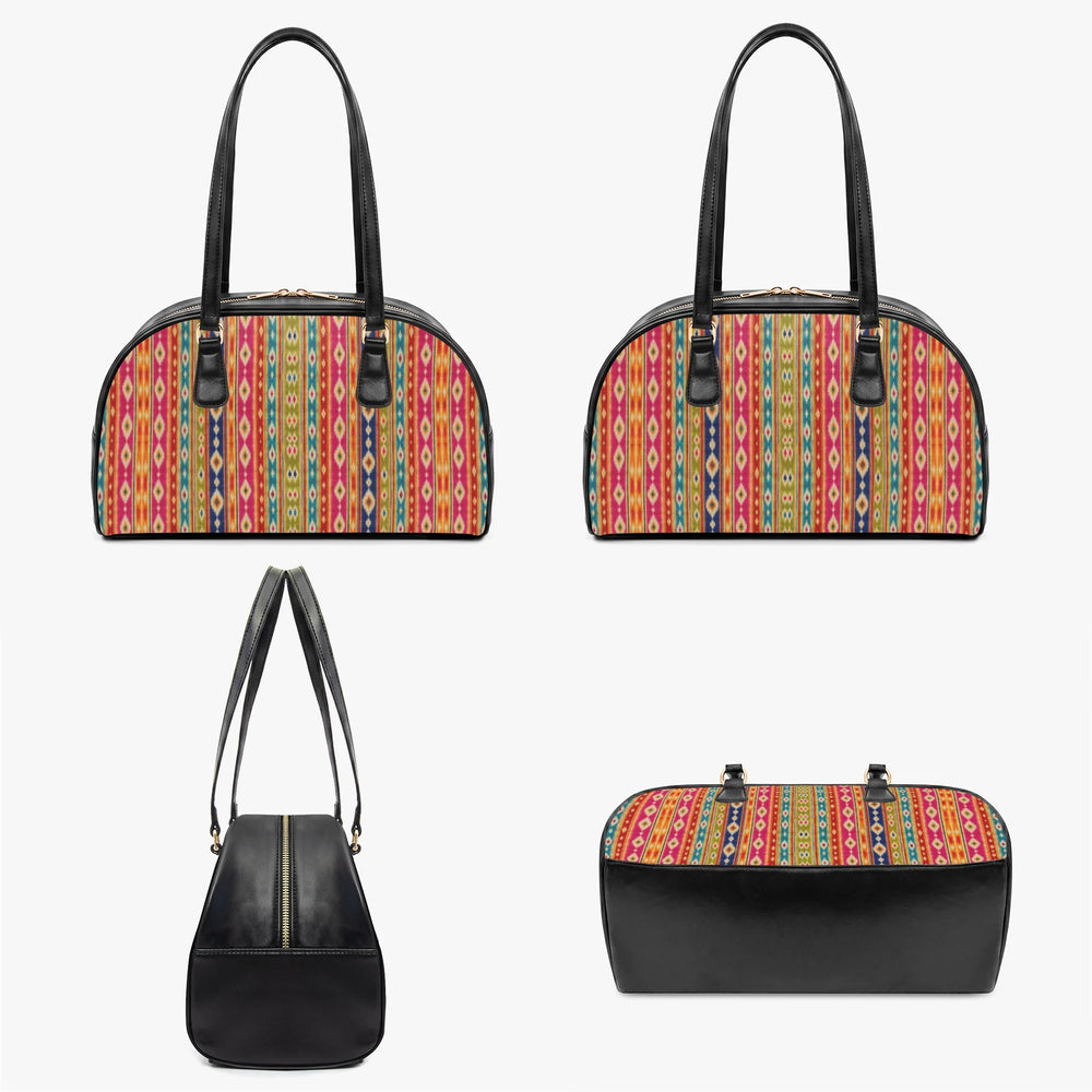 Mashru Ikat — Multicolour Stripe Arch-Top Handbag — view 2