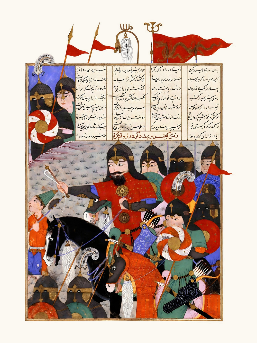 Kay Khusraw Marches to Gudarz’s Rescue | Restored Persian Miniature — view 10