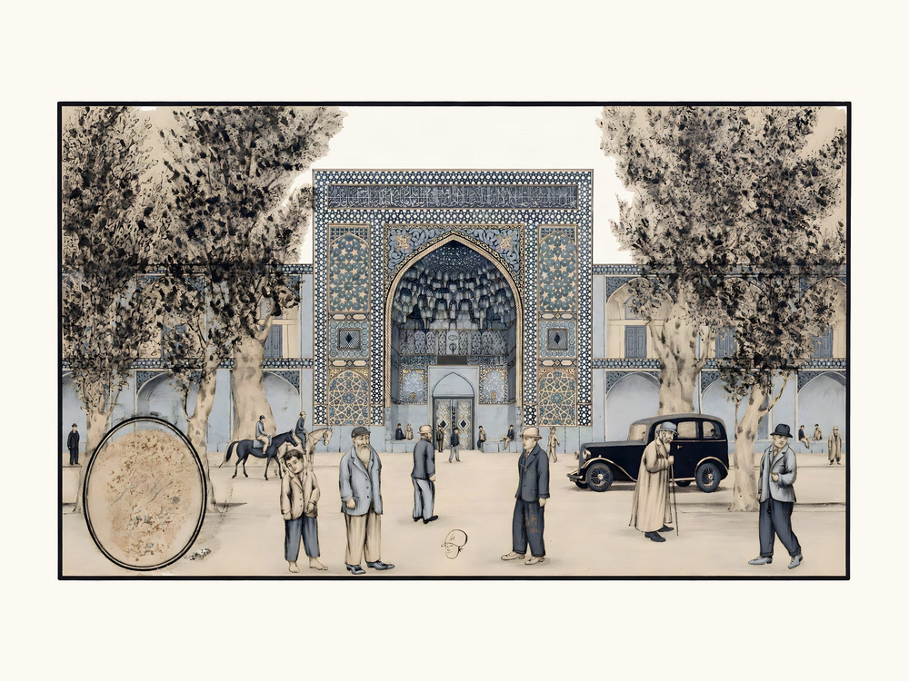 The Chahar Bagh Madrasa, Isfahan | Restored Qajar Painting — view 10
