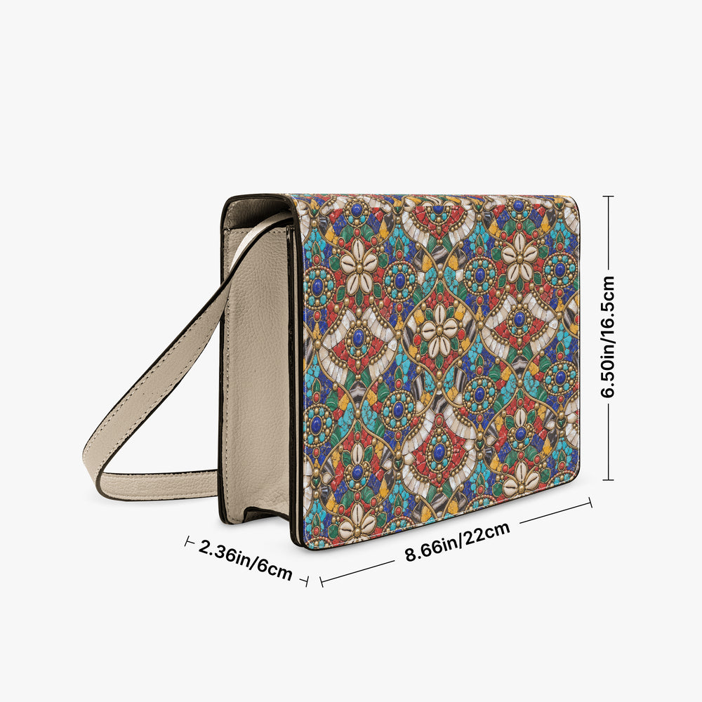 Stone Mosaic — Jewel Tones Book Crossbody Bag — view 5
