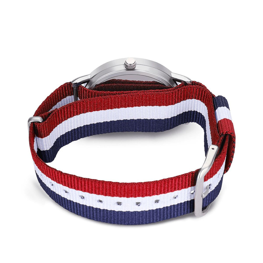 Shalimar Watch · Lapis, Striped Nylon Strap — view 6