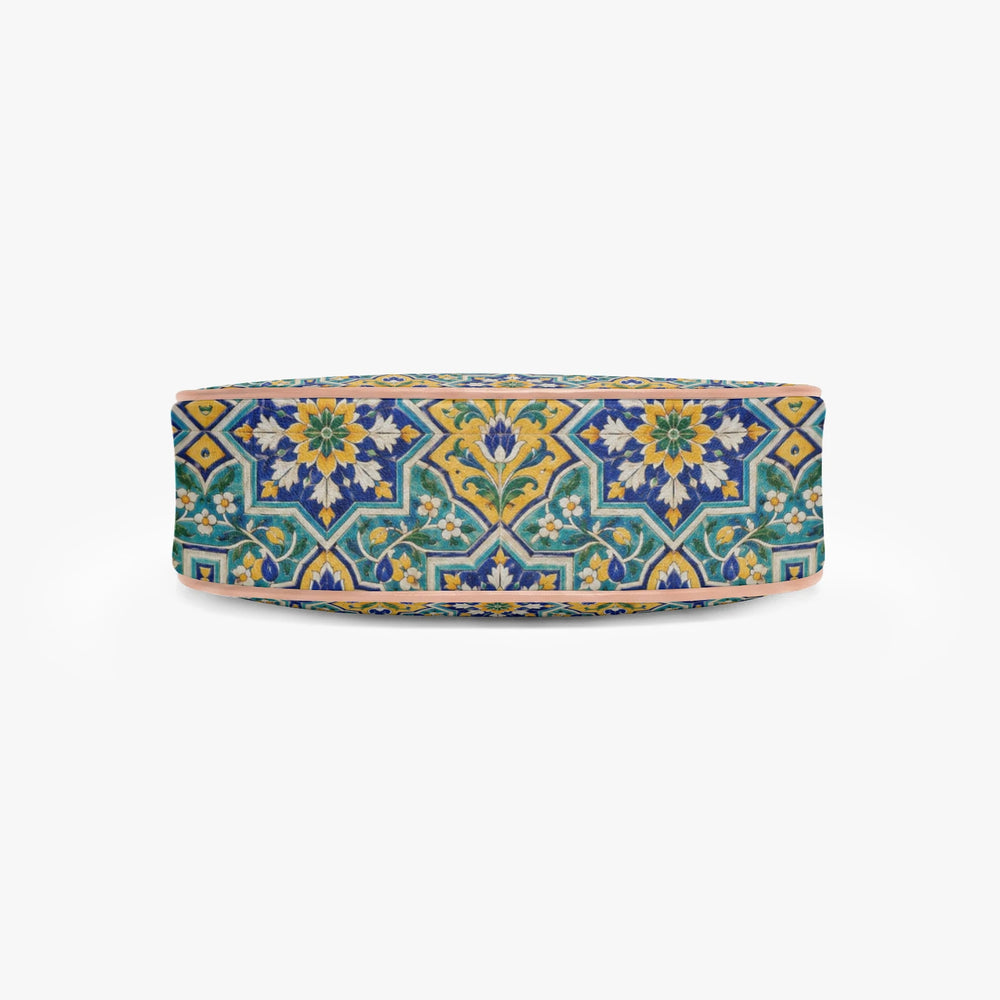 Kashi Tile — Lapis & Turquoise Crescent Shoulder Bag — view 8