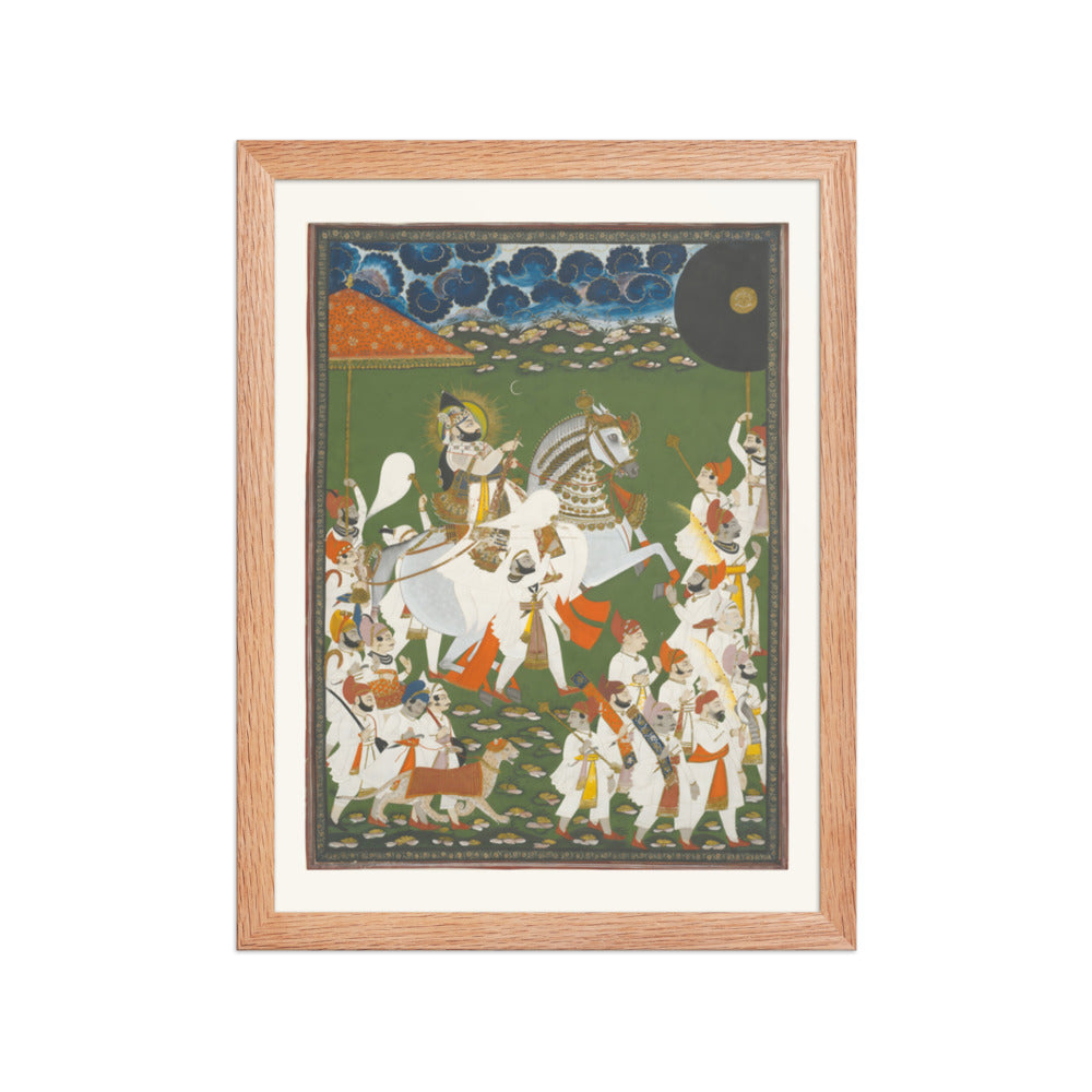 Maharana Bhim Singh in Procession — Restored Rajput Wall Art — view 4