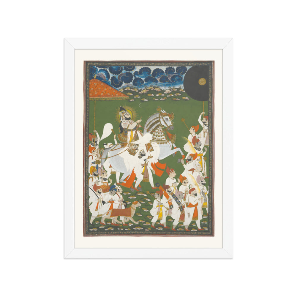 Maharana Bhim Singh in Procession — Restored Rajput Wall Art — view 6